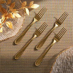 Set of 4 Gold Dinner Forks
