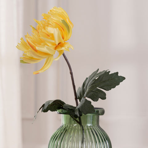 Set of 2 Chrysanthemum Yellow Stem