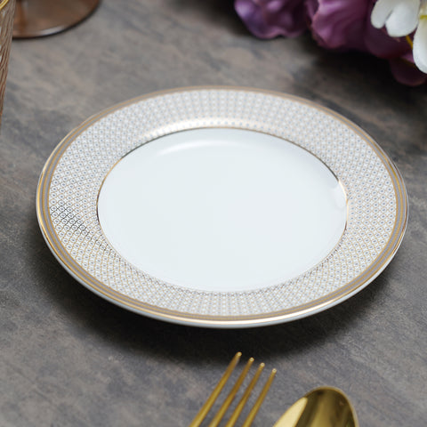 Geometric Design Dessert Plate