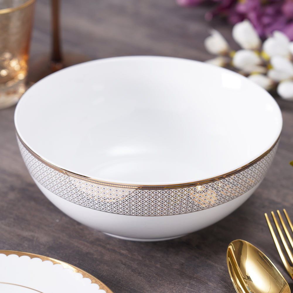 Geometric Design Salad Bowl