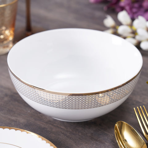 Geometric Design Salad Bowl