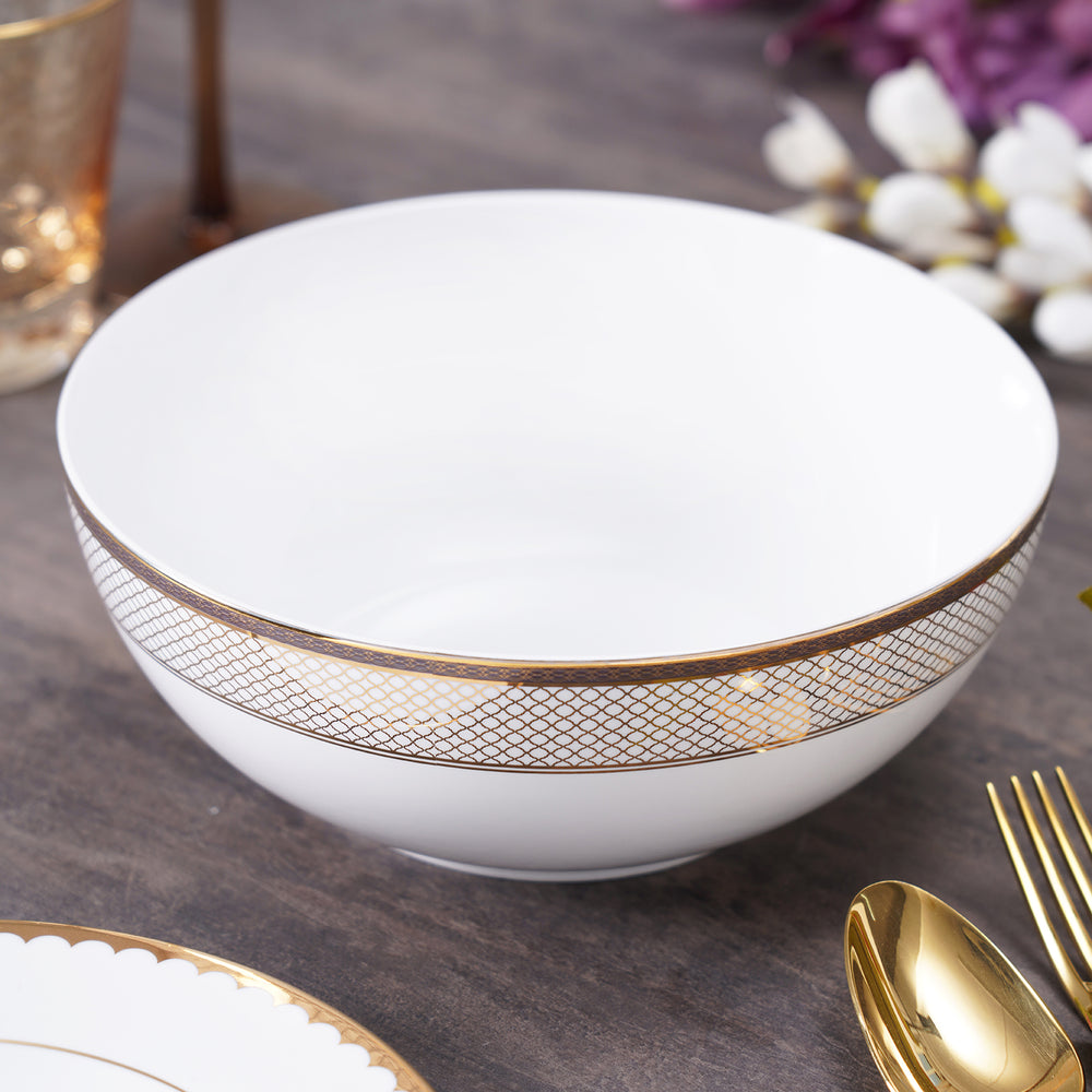 Gold Design Salad Bowl