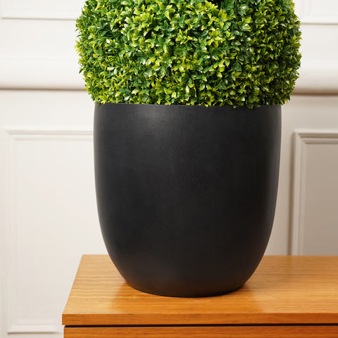 Black Polyfibre Clay Pot Small