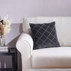 Lattice Charcoal Grey Cushion Cover