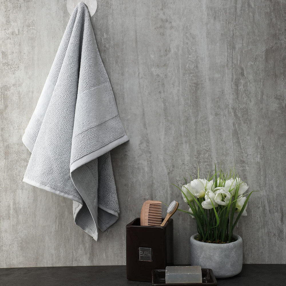 Set of 4 HAND TOWEL, LT.BLUE, 40X60CM