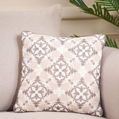Riviera Beige Charcoal Cushion Cover