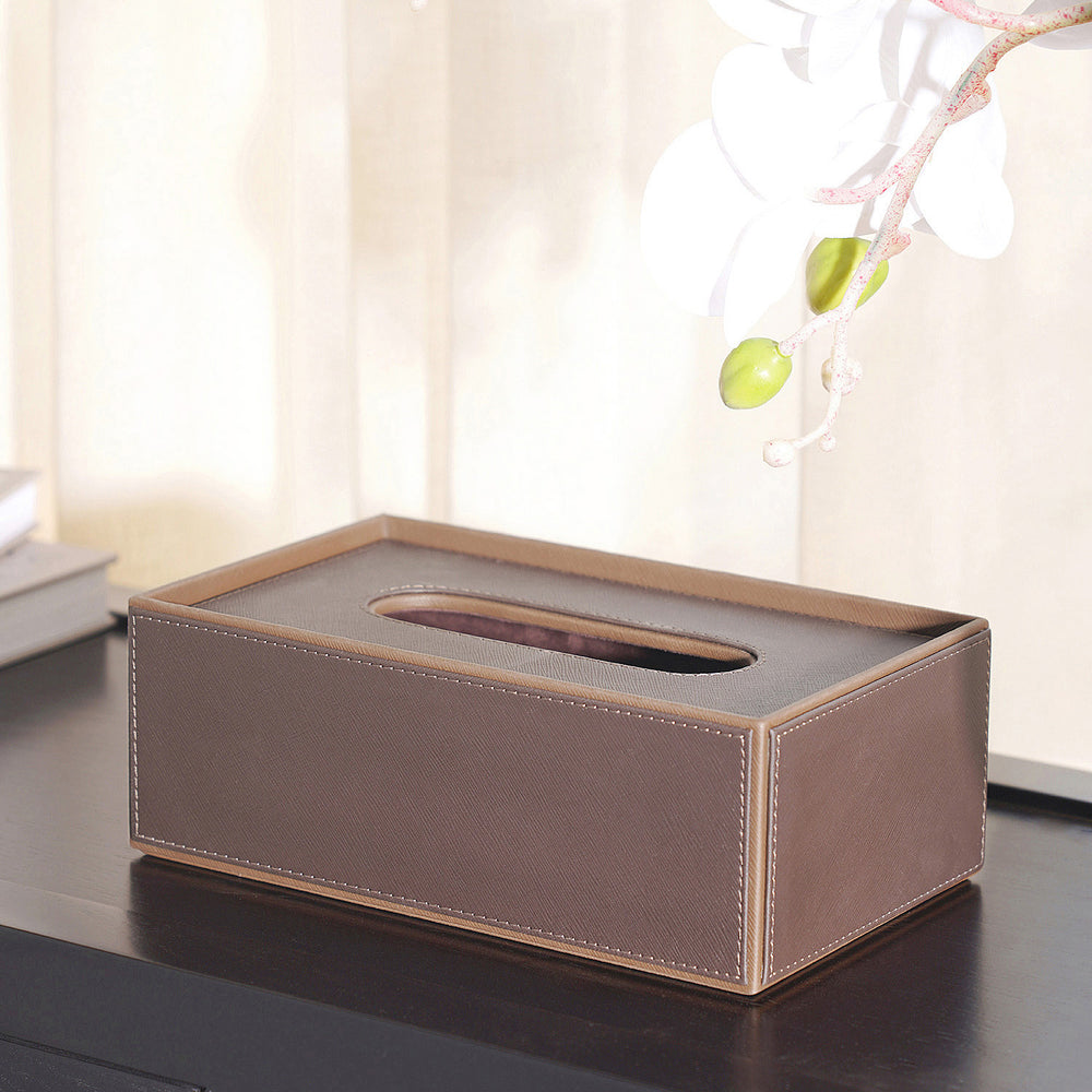 Brown Pelle Tissue Box