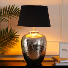 Silver Metal Table Lamp Stand Large (without shade)