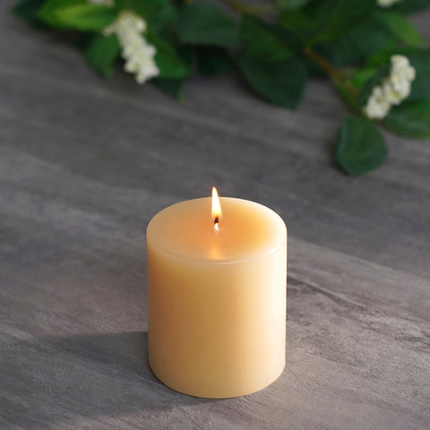 Set Of 2 Beigne Divine Pillar Candle Medium