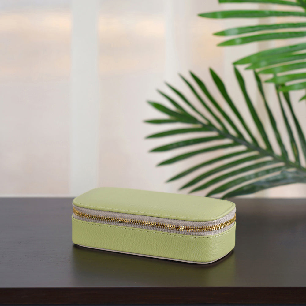 Della Rectangle Green Jewelry Box