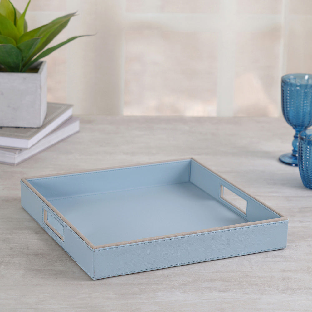 Della Square Blue Serving Tray