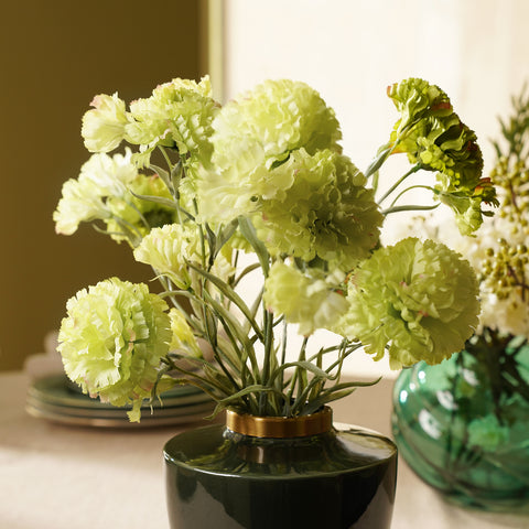 Set of 2 Carnation Green Stem