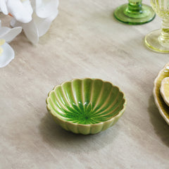 Set Of 2 Ceramic Green Bowl