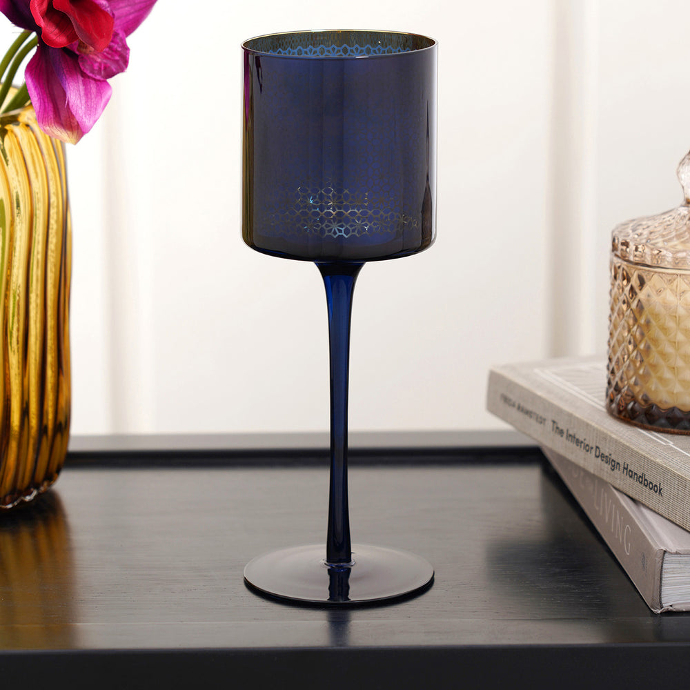 Sapphire Blue Large Candle Holder
