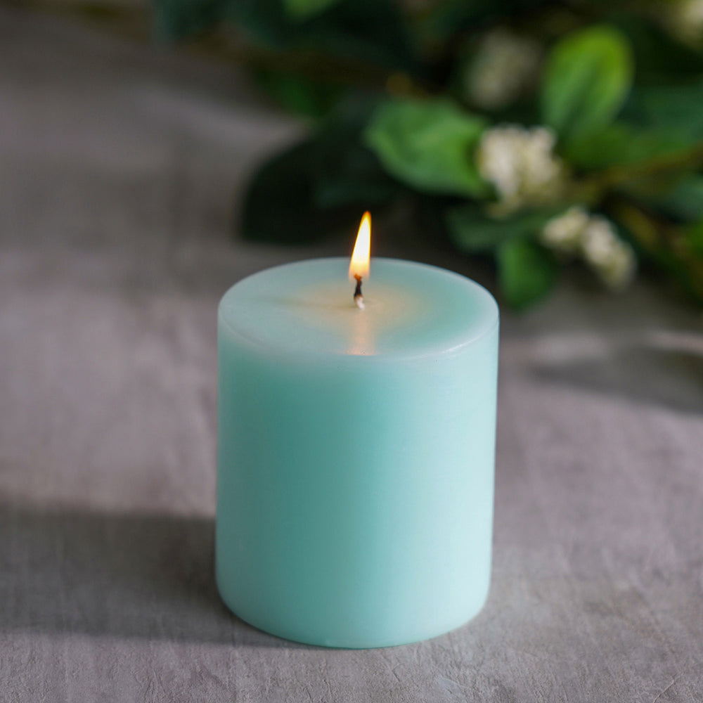 Set of 2 Summar Aqua Blue Medium Candle