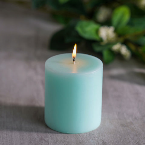 Set of 2 Summar Aqua Blue Medium Candle