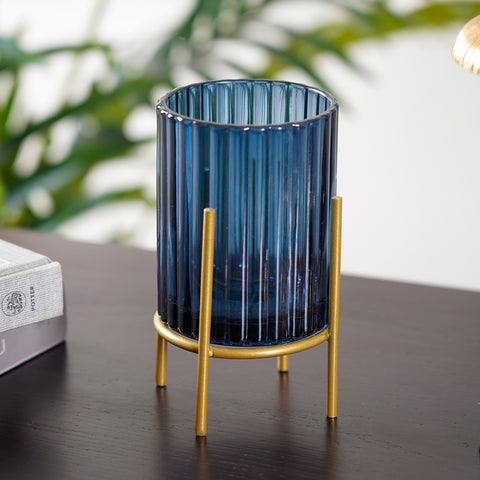 Sapphire Blue Ribbed Hurricane