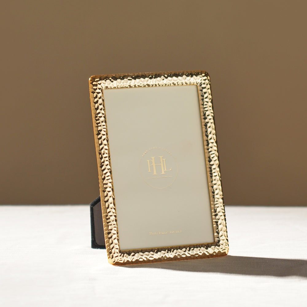 Gold Plated Hammered Metal Frame - Small