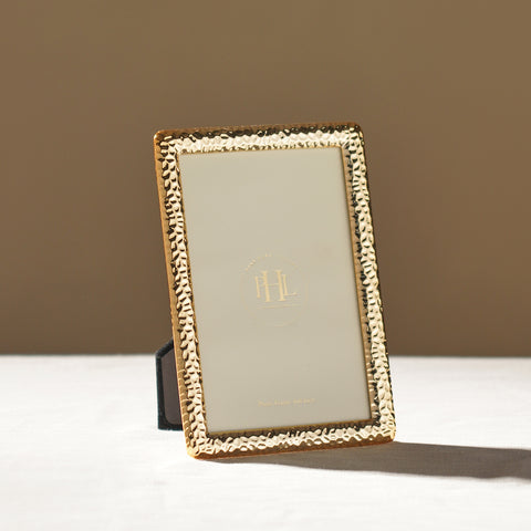 Gold Plated Hammered Metal Frame - Small