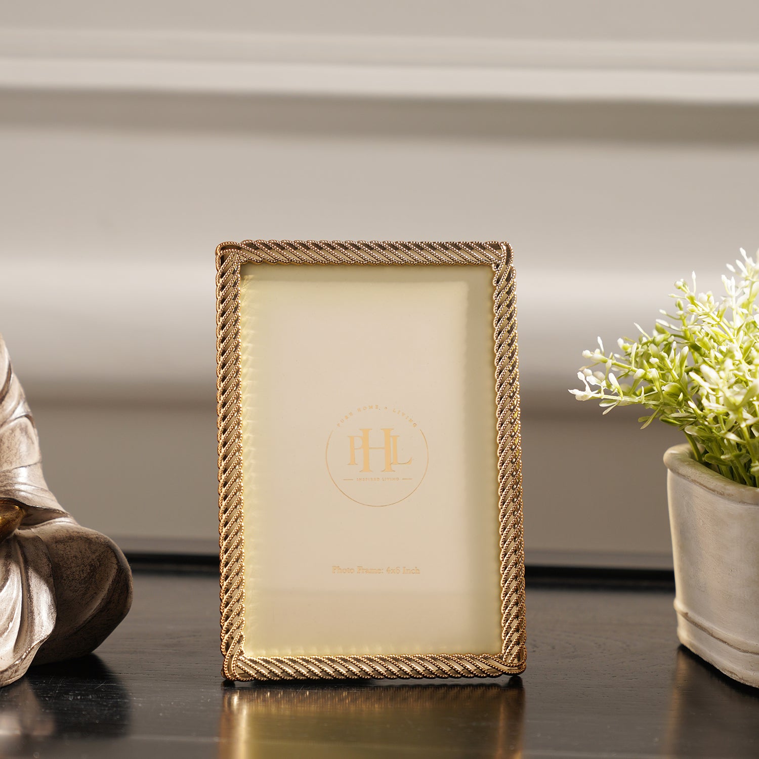 Shop Gold Plated Diagonal Twisted Metal Photo Frame - Small - at Best ...