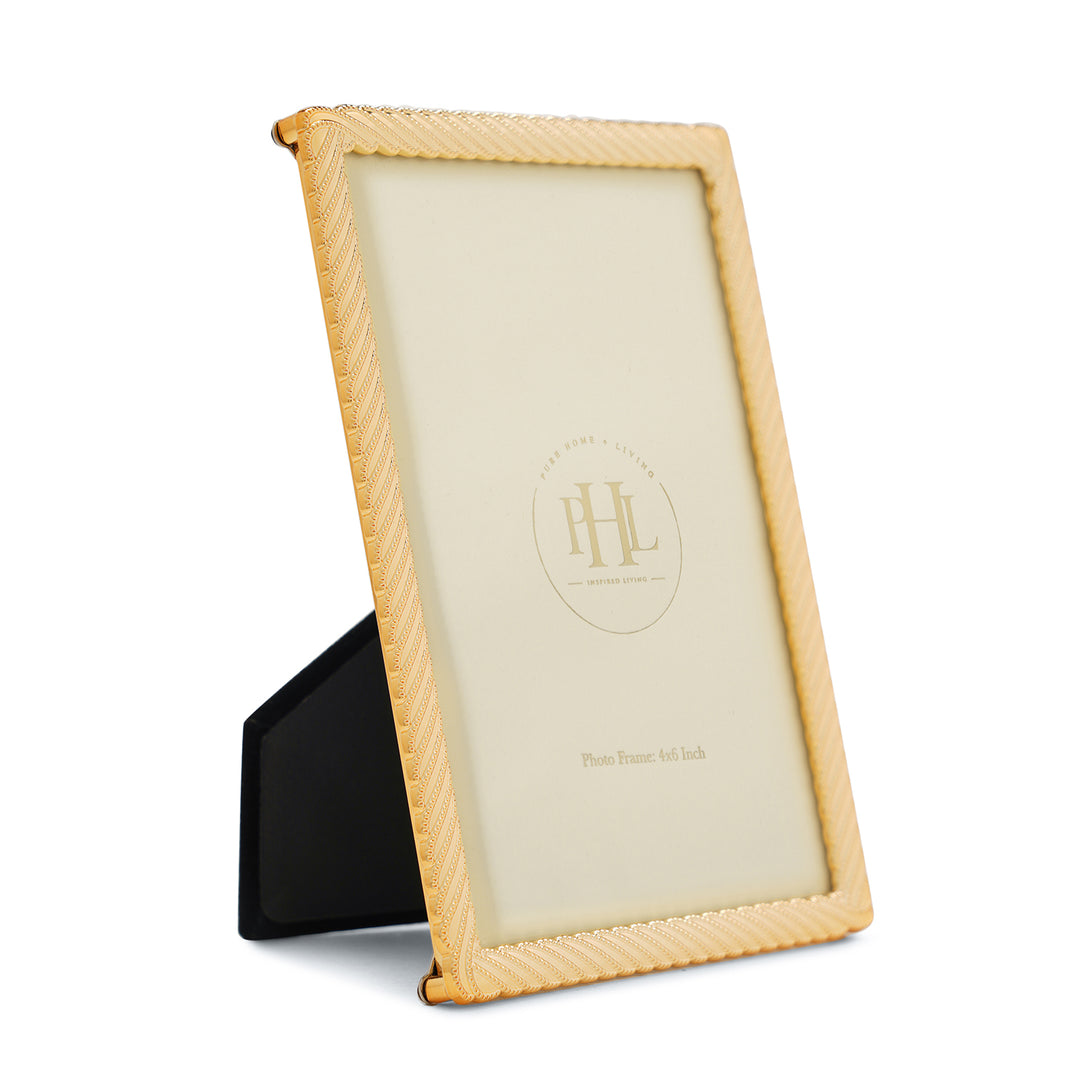 Diagonal Gold Frame Shop Gold Plated Diagonal Twisted Metal Photo Frame - Small - at Best ...