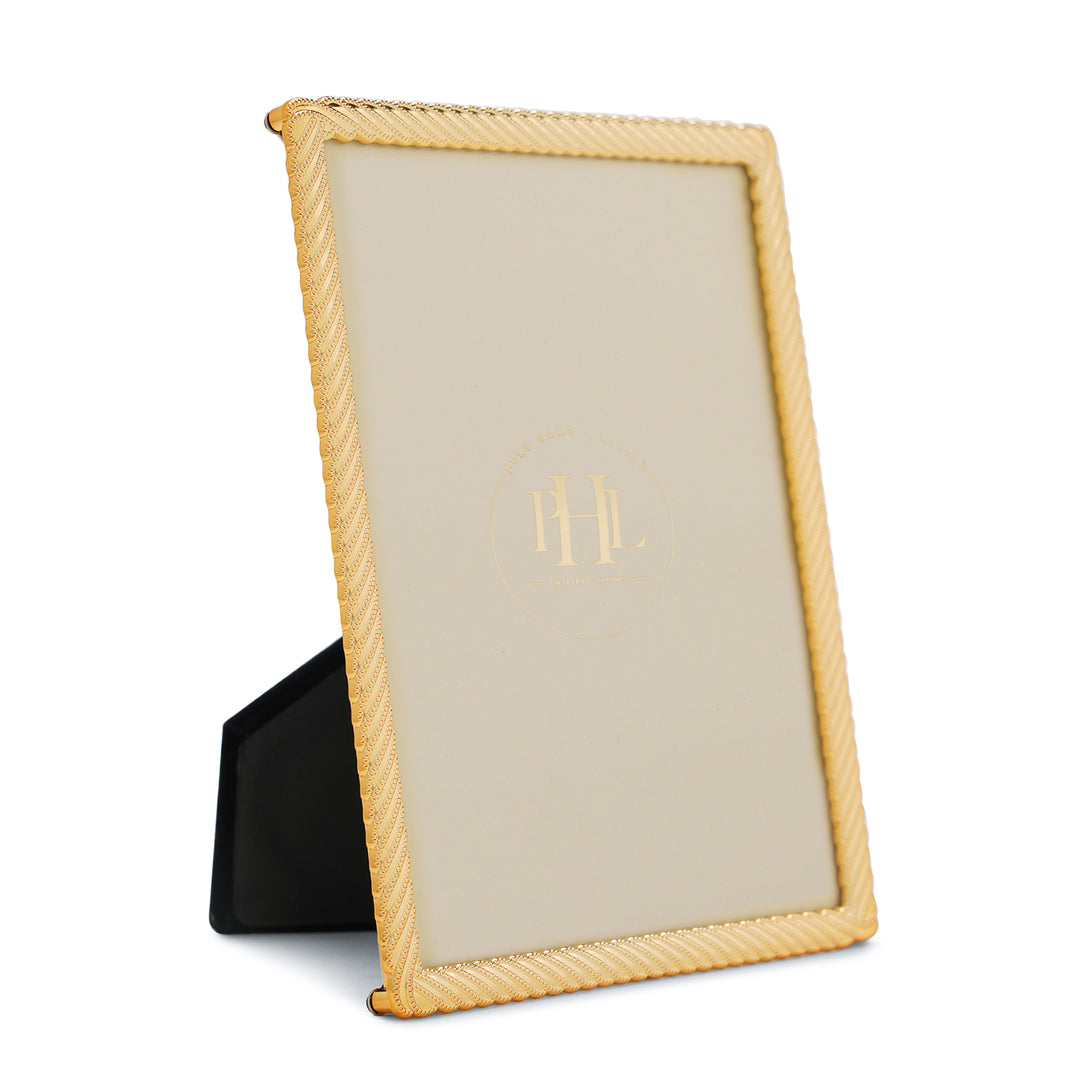 Diagonal Gold Frame Shop Gold Plated Diagonal Twisted Metal Photo Frame - Medium - at Best ...