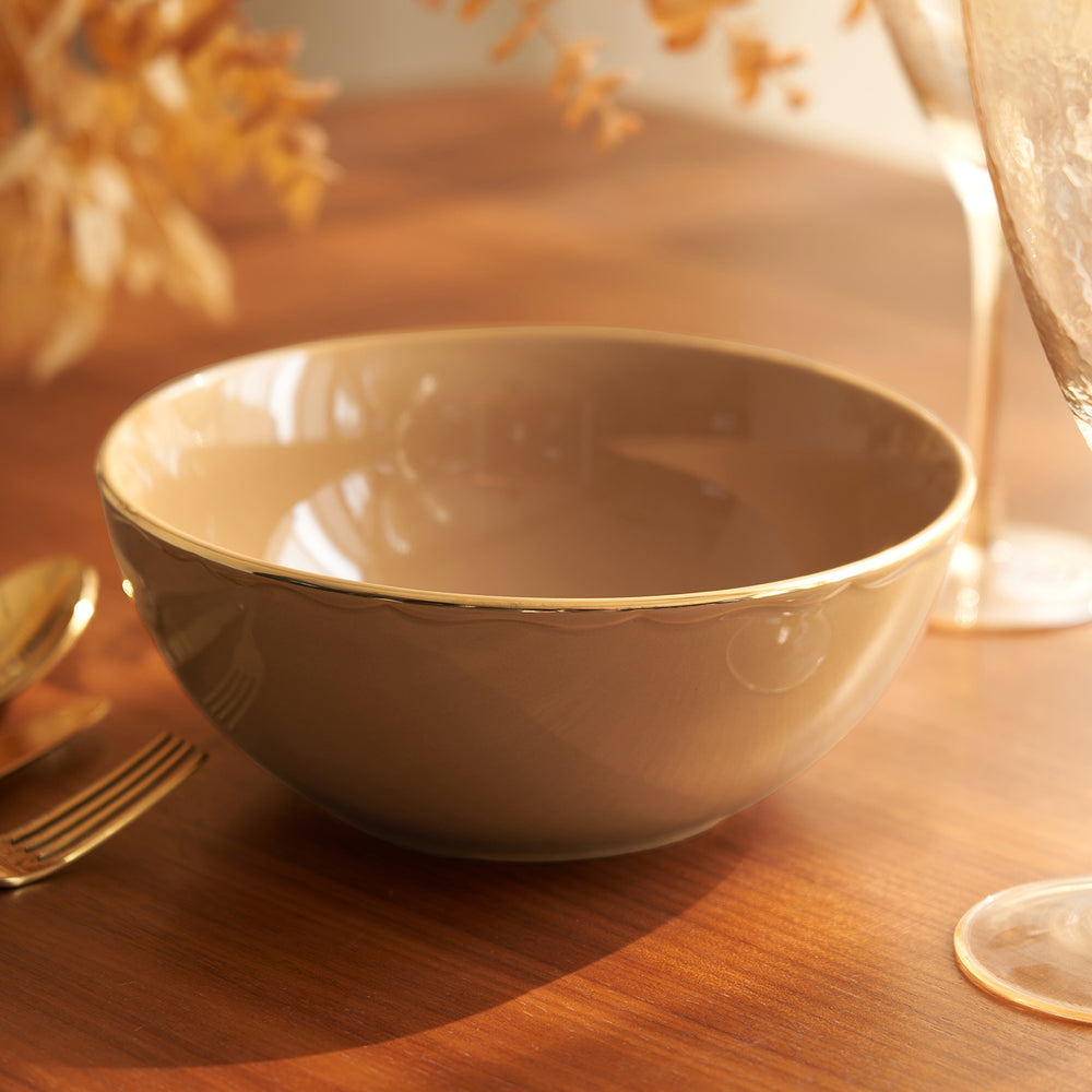 Citrine Gold Elegant Serving Bowl