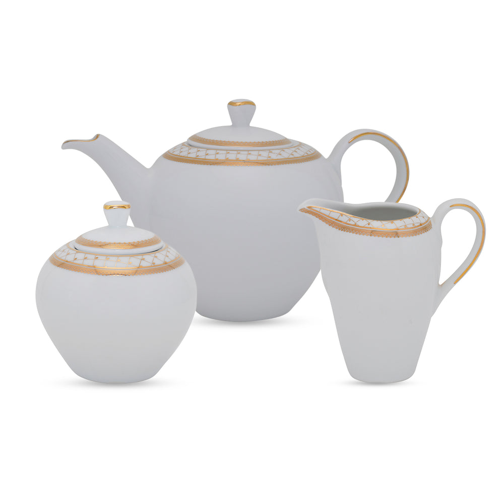 Classic  Gold Interlaced Design Tea Set