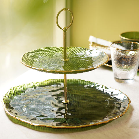 Green Fixx Textured Cake Stand