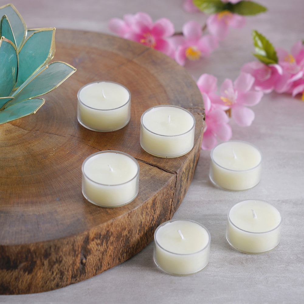 Set of 4 Blissful small T-light White (S-6)
