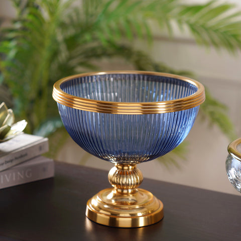 Bella blue and gold bowl