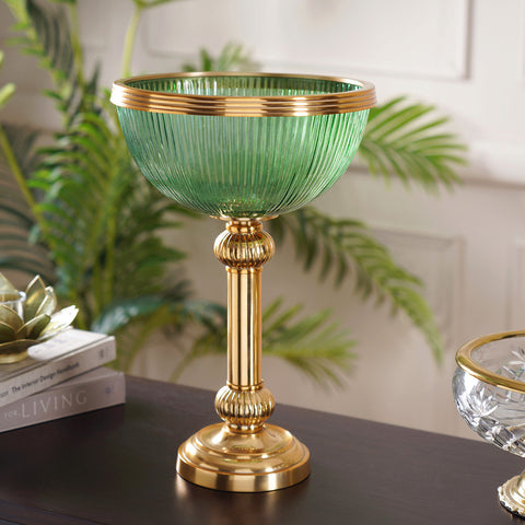 Bella green and gold tall Hurricane