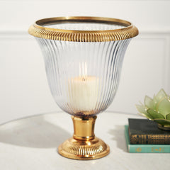 Clear Hurricane with Gold Detailing