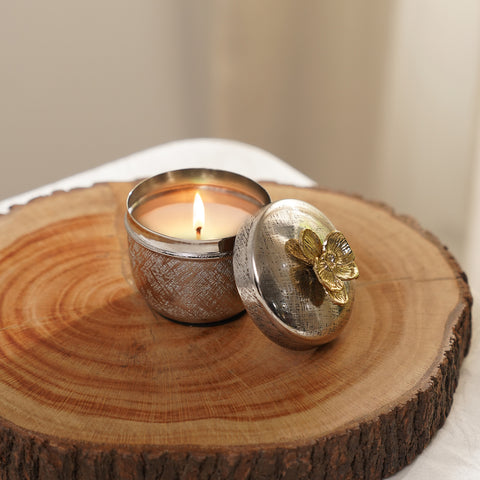 Silver Wax Filled Jar