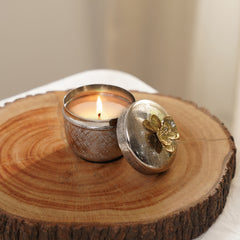 Silver Wax Filled Jar
