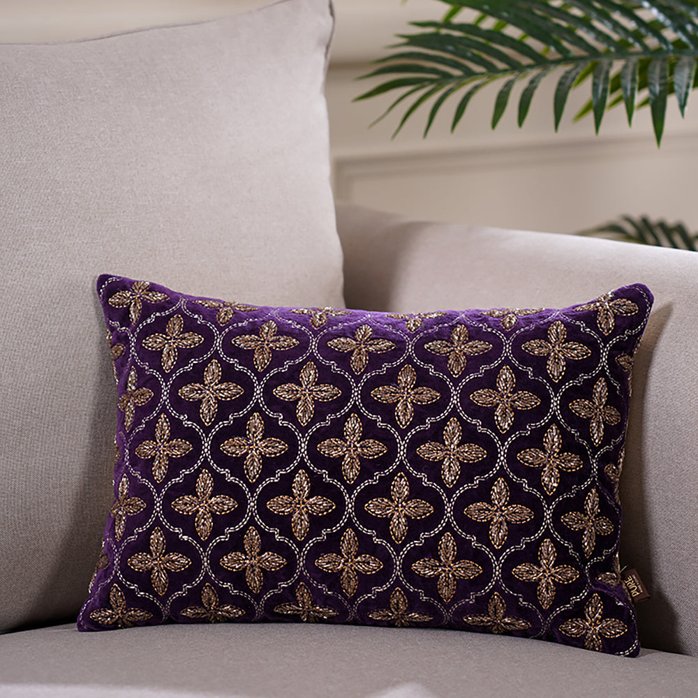 Harika Purple Cushion Cover