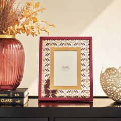 Adya Red Gold Photo Frame