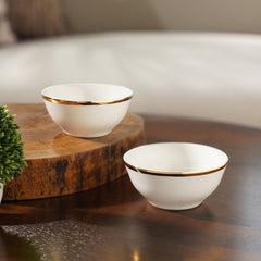 Set Of 2 Classic Gold Line Small Bowl