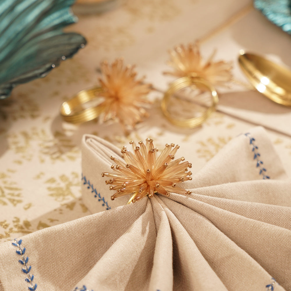 Set of 4 Gold Napkin Rings