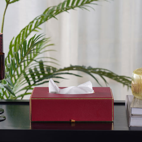 Elan Red Tissue Box