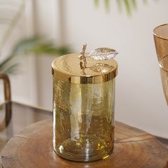 Ouro Decorative Jar With Lid Large