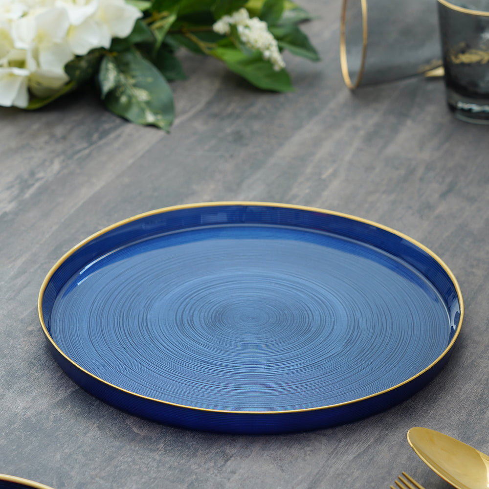 Set Of 2 Sapphire Blue Ares Charger Plate