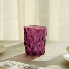 Set Of 6 Iris Purple Prism Textured Tumbler