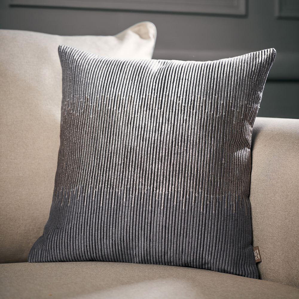 Grey Cotton Ombre Cushion Cover
