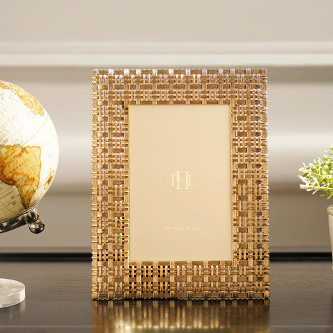 Gold Plated Intertwisted Metal Photo Frame - Small
