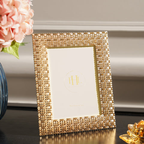 Gold Plated Intertwisted Metal Photo Frame - Large