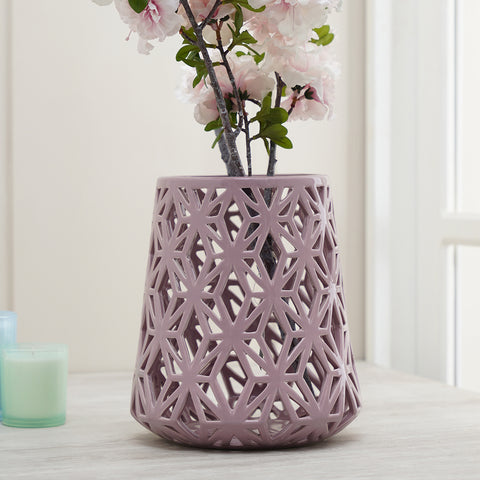 Purple Intertwist Ceramic Vase - Medium