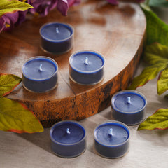 Set Of 6 Blue Acrylic Tea Lights - 4 Packs