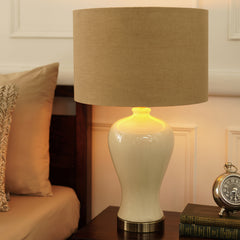 Ivory Ceramic Lamp Stand (without shade)