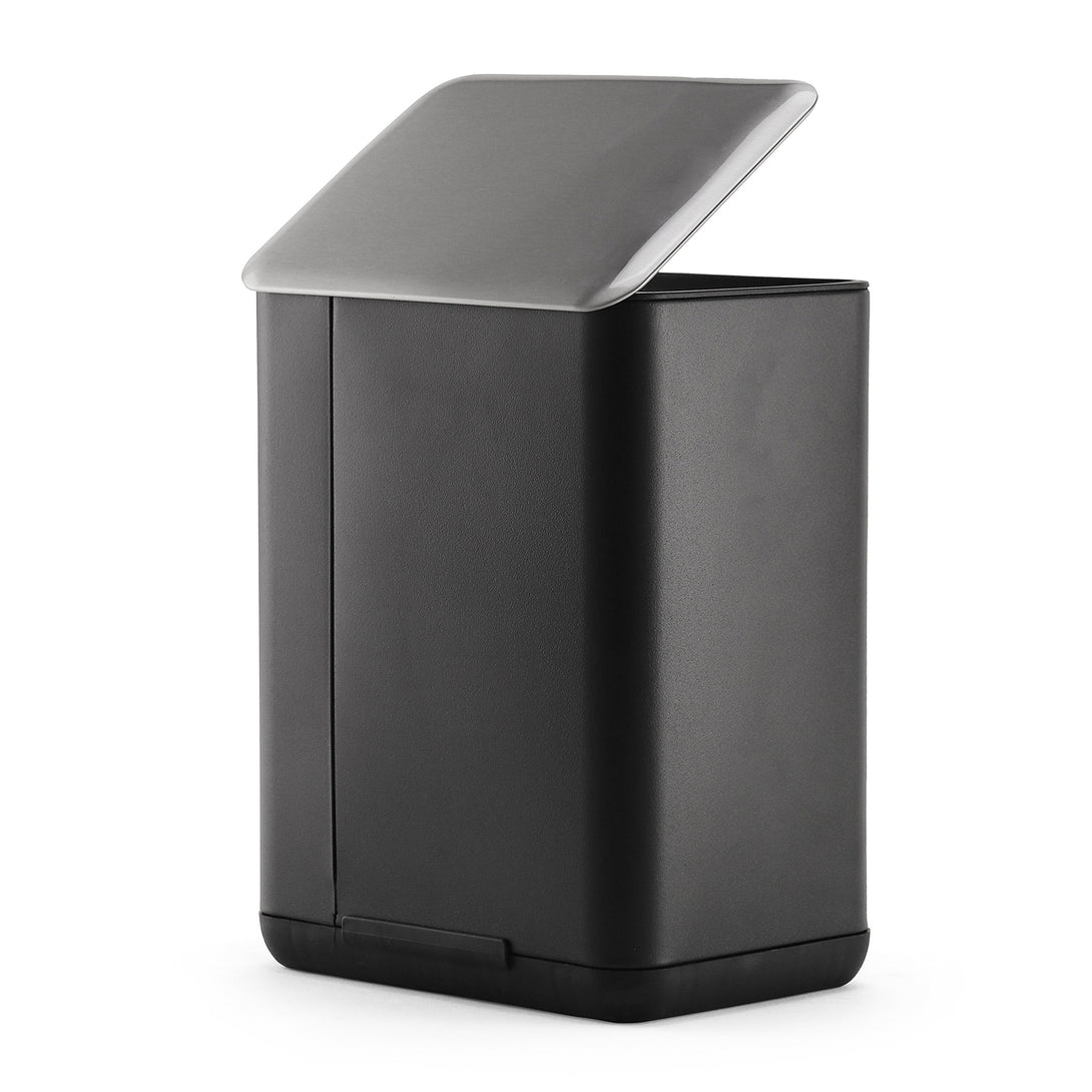 Shop Black Iron Pedal Rectangular Dustbin With Lid Small - at Best ...